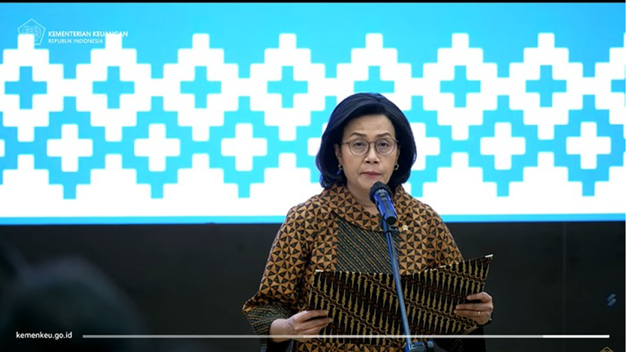 Sri Mulyani saat rapat dengan Komite IV DPD RI membahas beban pensiun PNS. (Dok. kemenkeu.go.id)