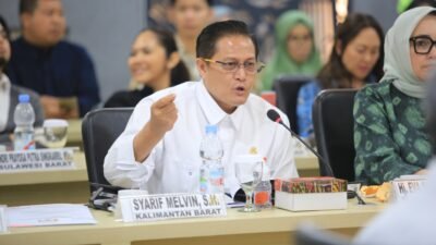 Anggota DPD RI Syarif Melvin (Sultan Pontianak IX) dalam Rapat Kerja di Jakarta, Selasa (26/8/2025). Foto: HO/Faktakalbar.id