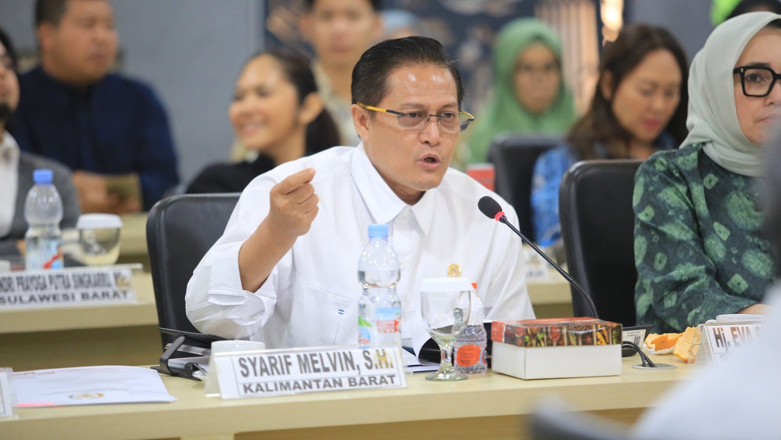 Anggota DPD RI Syarif Melvin (Sultan Pontianak IX) dalam Rapat Kerja di Jakarta, Selasa (26/8/2025). Foto: HO/Faktakalbar.id