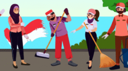 Ilustrasi - Kegiatan gotong royong serentak dalam rangka menyambut HUT ke-80 RI di Ketapang.