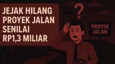 Ilustrasi: Proyek pengurugan jalan senilai Rp1,3 miliar dari anggaran Dinas Perkim Kalbar tahun 2021 hingga kini tidak diketahui lokasinya. Keberadaan proyek yang seharusnya menunjang fasilitas pengolahan limbah ini menjadi misteri dan menimbulkan pertanyaan publik atas penggunaan anggaran negara.