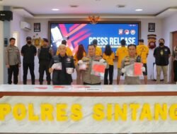 Polres Sintang Musnahkan Ratusan Gram Sabu dan 601 Butir Ekstasi, 6 Tersangka Diamankan
