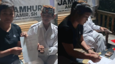 Kolase Foto Keluarga Buruh Kayu yang diduga menjadi tumbal penangkapan oleh Gakkum KLHK meminta bantuan dari Tokoh adat Datok Panglima Bunga Lawai. (Dok. Ist)