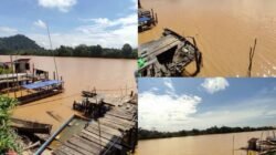 Kondisi sungai di Desa Semanga Kecamatan Sejangkung Kabupaten Sambas.