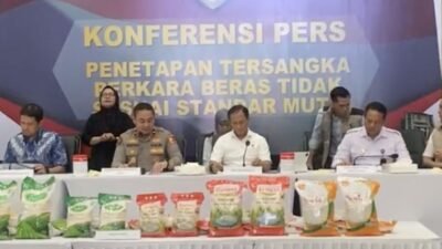 Konferensi Pers Dittipideksus Bareskrim Polri terkait Update Perkembangan Pengungkapan Kasus Beras yang Tidak Sesuai Standar Mutu