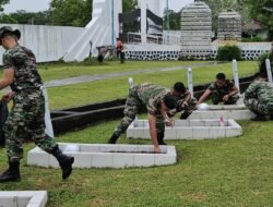 Jelang HUT RI ke-80, Ratusan Personel Kodam XII/Tpr Gelar Karya Bakti di TMP Dharma Patria Jaya