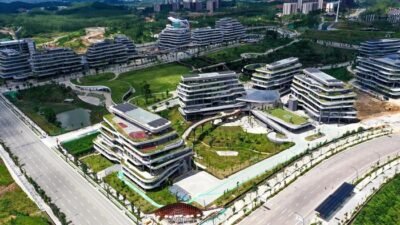 Progres pembangunan salah satu infrastruktur di Ibu Kota Nusantara (IKN) yang pengerjaannya akan segera dialihkan sepenuhnya kepada Otorita IKN. (Dok. Waskita Karya)