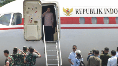 Pangdam XII/Tpr Mayjen TNI Jamallulael bersama Forkopimda Kalbar melepas keberangkatan Wapres RI Gibran Rakabuming Raka usai kunjungan kerja di Kalbar. (Dok. HO/Faktakalbar.id)