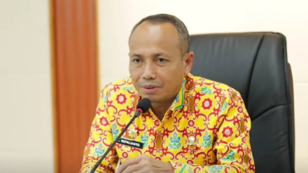 Sekretaris Daerah Ketapang, Repalianto, saat memberikan sambutan dalam acara sosialisasi pengadministrasian dan pendaftaran tanah ulayat bagi Masyarakat Hukum Adat.
