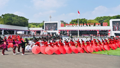 Suasana peringatan HUT ke-80 Kemerdekaan Republik Indonesia (RI) di Halaman Istana Merdeka, Jakarta, pada Minggu, 17 Agustus 2025. Foto: BPMI Setpres/Laily Rachev