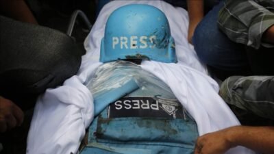 Ilustrasi - Juru kamera TV Palestina, Khaled al-Madhoun, menjadi jurnalis ke-240 yang tewas di Jalur Gaza saat menjalankan tugas peliputan di tengah konflik yang sedang berlangsung. (Dok. Press Freedom Group)