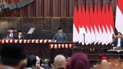 "Pidato Presiden Prabowo Subianto, Dalam Sidang Tahunan MPR dan Sidang Bersama DPR - DPD RI. (Dok. Sekretarirat Kabinet)"