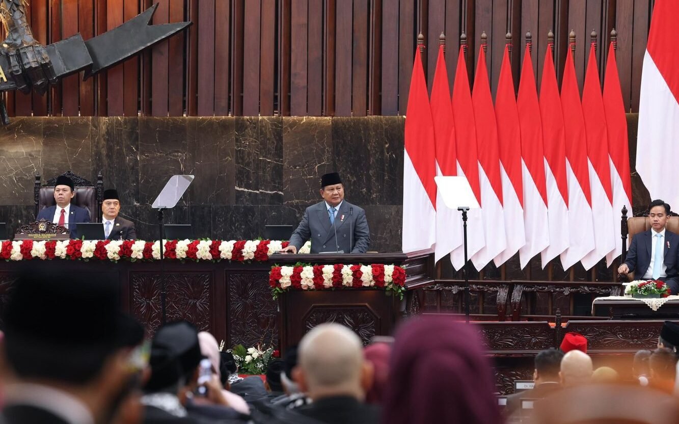 "Pidato Presiden Prabowo Subianto, Dalam Sidang Tahunan MPR dan Sidang Bersama DPR - DPD RI. (Dok. Sekretarirat Kabinet)"