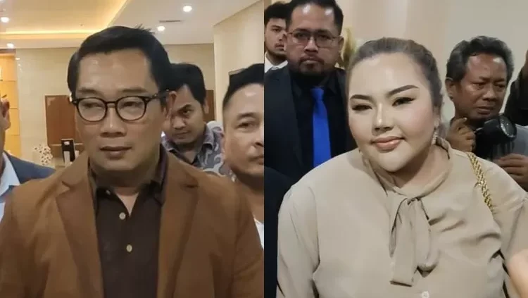 Lisa Mariana dan Ridwan Kamil saat di Markas Bareskrim Polri beberapa waktu lalu. (Dok. Ist)