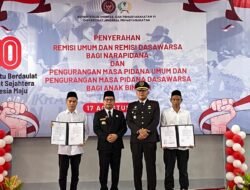 Satono Serahkan Ratusan SK Remisi HUT RI ke-80 untuk Warga Binaan Rutan Sambas