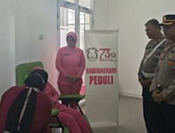 Peringati HUT ke-70, Satlantas Polres Kayong Utara Gelar Bakti Kesehatan Donor Darah