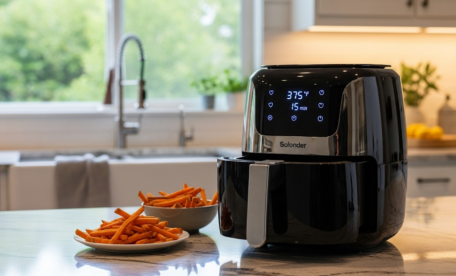 "Daftar 5 rekomendasi Air Fryer vlow watt produk dengan nama merek dan tipe. (Dok. Faktakalbar.id)"