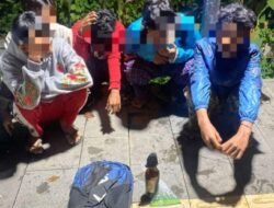 Tim Gabungan Jatanras Polresta Pontianak Amankan Remaja Pembawa Senjata Tajam dan Bom Molotov