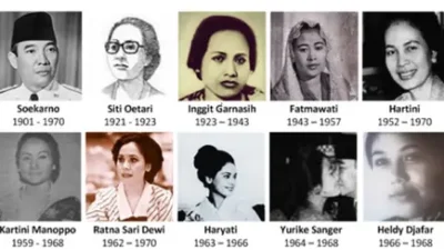"Di balik buku sejarah, terungkap fakta mengejutkan tentang 9 istri Soekarno. Simak kisah mereka yang jarang diceritakan di pelajaran sekolah."