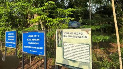 "Situs ritual adat Moncong Pedagih di Desa Sekucing Labai, Ketapang, yang menjadi simbol penting kearifan lokal. (Dok. RDL/Faktakalbar.id)"