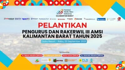 Pelantikan Pengurus dan Rakerwil III AMSI Kalbar yang akan membahas strategi media siber menghadapi tantangan di era kecerdasan buatan.