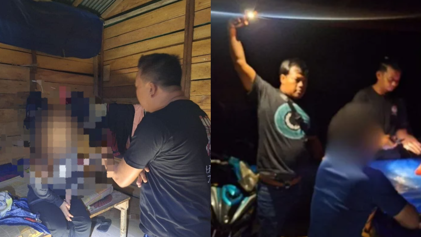 Petugas kepolisian Polres Sambas mengamankan dua pelaku kasus penelantaran bayi di Sambas. (Dok. Polres Sambas)