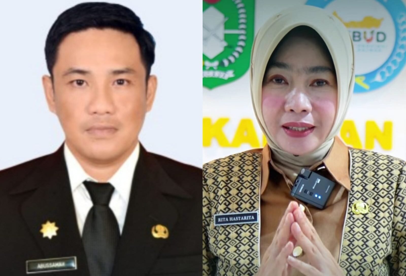 "Dua pejabat Pemprov Kalbar, Abussamah (kiri) dan Rita Hastarita (kanan), dijatuhi sanksi karena diduga melanggar netralitas ASN dalam Pilgub Kalbar 2024. (Dok. Kolase by Faktakalbar.id)"