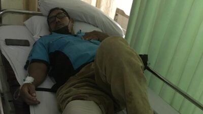 Mat Ali Candra, saat dirawat di RS St. Antonius. Foto: HO/Faktakalbar.id