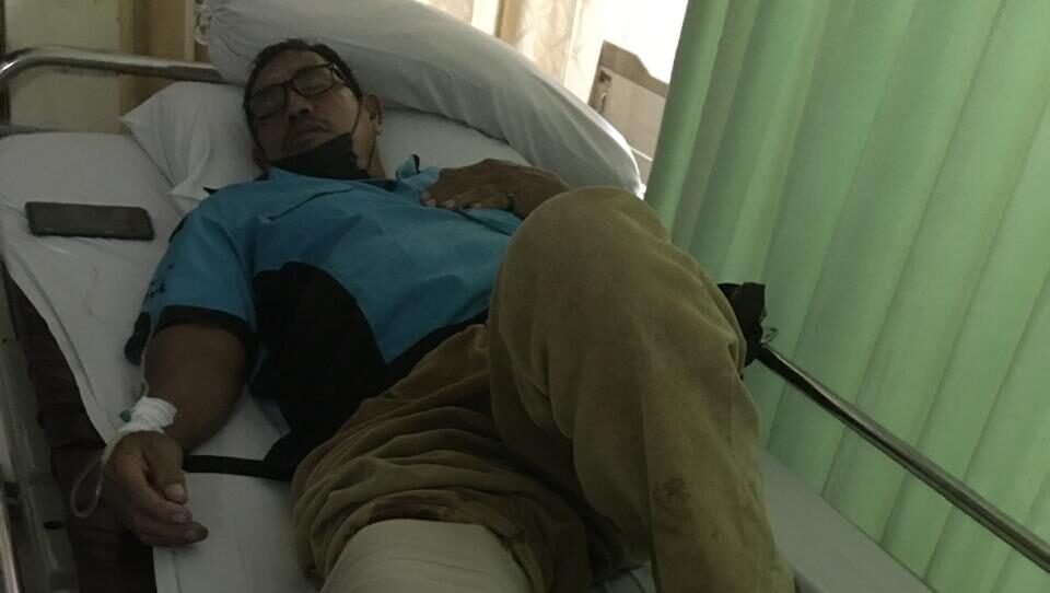 Mat Ali Candra, saat dirawat di RS St. Antonius. Foto: HO/Faktakalbar.id