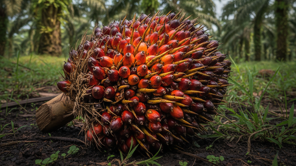 Tandan Buah Segar (TBS) yang baru dipanen. (Dok. Ist)