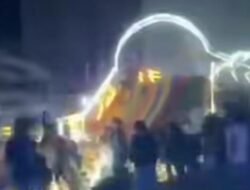 Wahana Pasar Malam di Air Upas Ambruk, Pengunjung Berhamburan dan Sejumlah Korban Dilarikan ke Puskesmas