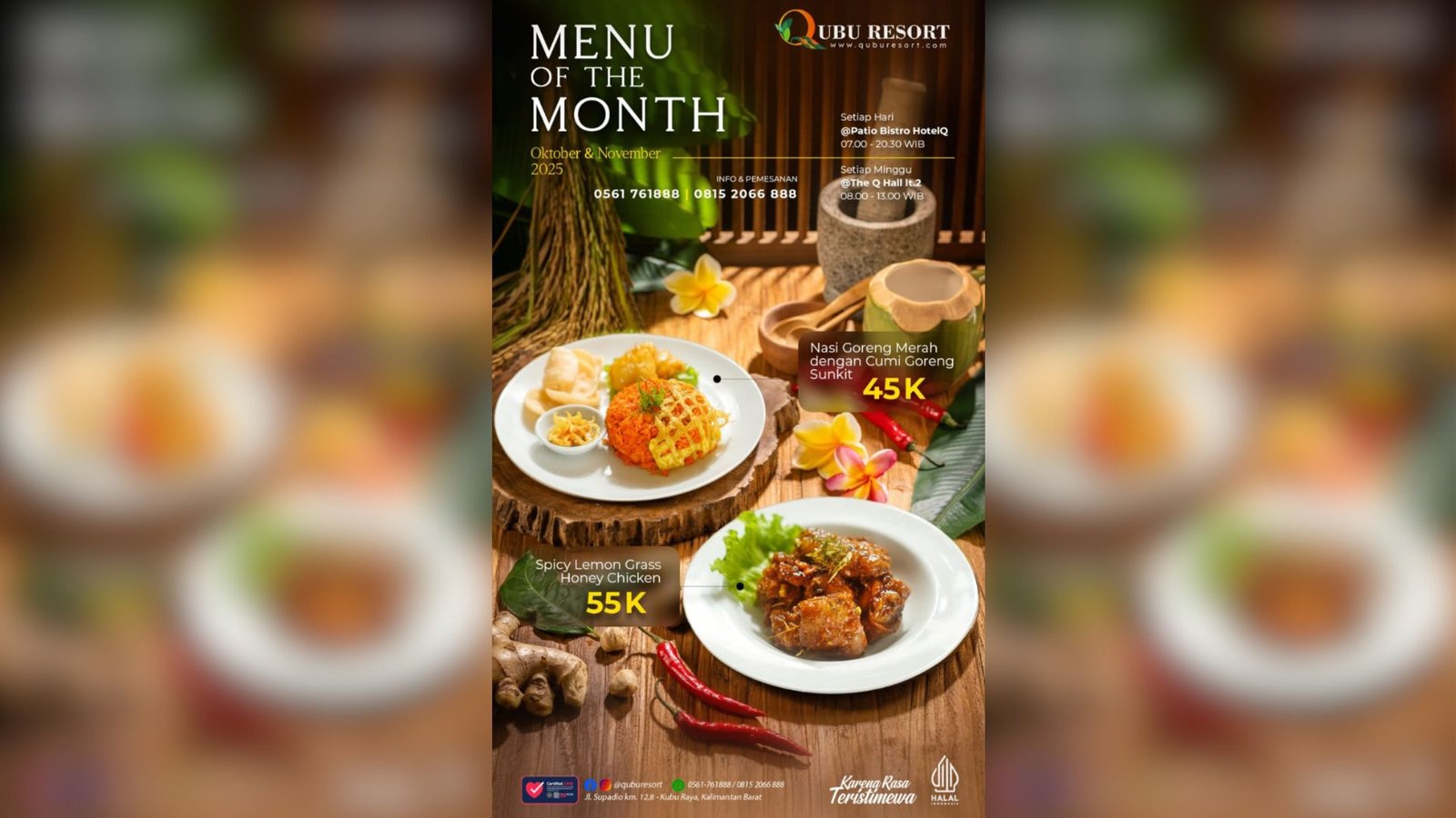 Mencari Pengalaman Kuliner Berbeda? Menu of The Month Qubu Resort Hadir dengan Cita Rasa Asia Modern yang Patut Dicoba