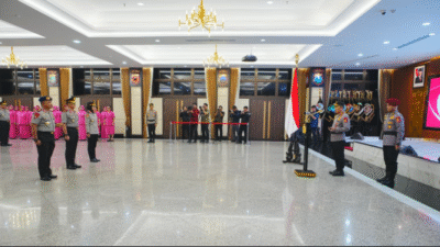 Suasana upacara kenaikan pangkat yang diikuti oleh 27 perwira tinggi Polri di Mabes Polri Jakarta. (Dok. Ist)