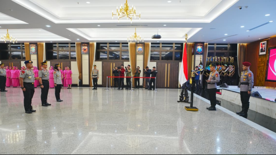 Suasana upacara kenaikan pangkat yang diikuti oleh 27 perwira tinggi Polri di Mabes Polri Jakarta. (Dok. Ist)