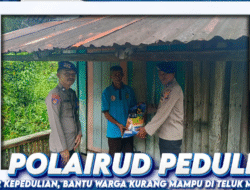 Wujud Kepedulian, KP VI-10-10 Teluk Melano Bantu Warga Pesisir Kurang Mampu