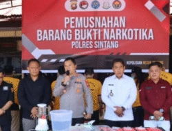 “Tidak Ada Ruang”: Polres Sintang Buktikan Keseriusan Berantas Narkoba, Ratusan Gram Sabu Dimusnahkan