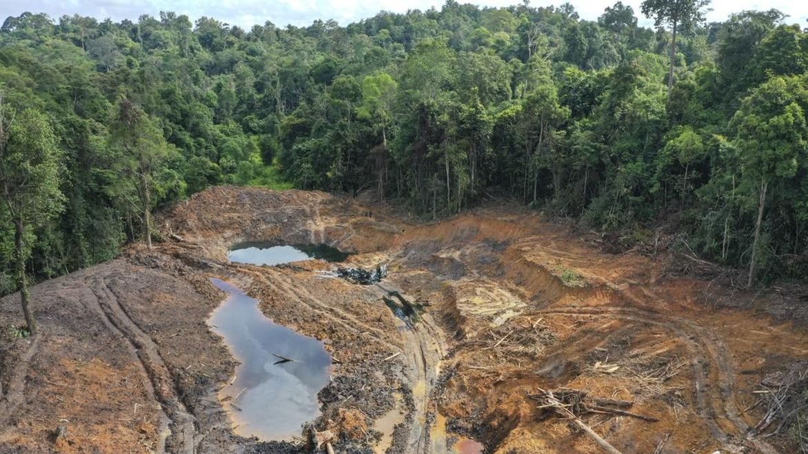 Tambang ilegal di sekitar IKN. (Dok. Otorita IKN)
