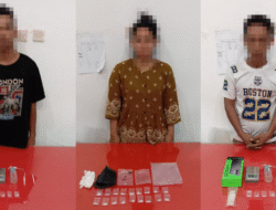 Simpan Belasan Gram Sabu Siap Edar, Tiga Warga Simpang Hulu Diciduk Polisi
