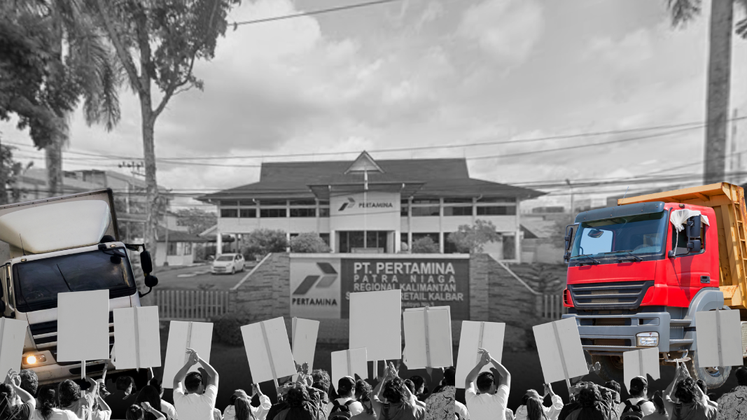 Ilustrasi - Ratusan sopir truk di Kalbar akan demo dan mogok massal pada 16 Oktober 2025, memprotes kelangkaan solar subsidi yang diduga diselewengkan oleh mafia ke industri ilegal. (Dok. Ilustrasi/Faktakalbar.id)