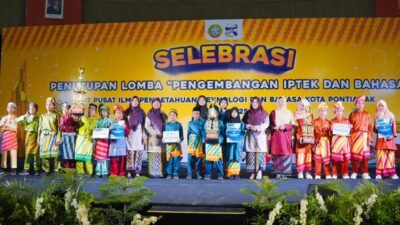 Selebrasi Penutupan Lomba Pengembangan IPTEK dan Bahasa di Pontianak Convention Center, Selasa (7/10/2025). Foto: HO/Faktakalbar.id