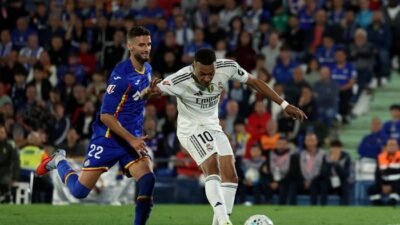 Real Madrid Kalahkan Getafe 1-0, Gol Tunggal Kylian Mbappe