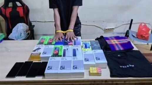 Sejumlah 28 unit handphone senilai puluhan juta saat diamankan oleh petugas Satreskrim Polres Bengkayang. (Dok. Ist)