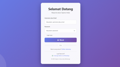 Tampilan antarmuka situs web Sipensi (Sistem Informasi Pensiun Singkawang) yang baru diluncurkan oleh BKPSDM Kota Singkawang untuk mempermudah layanan kepegawaian.