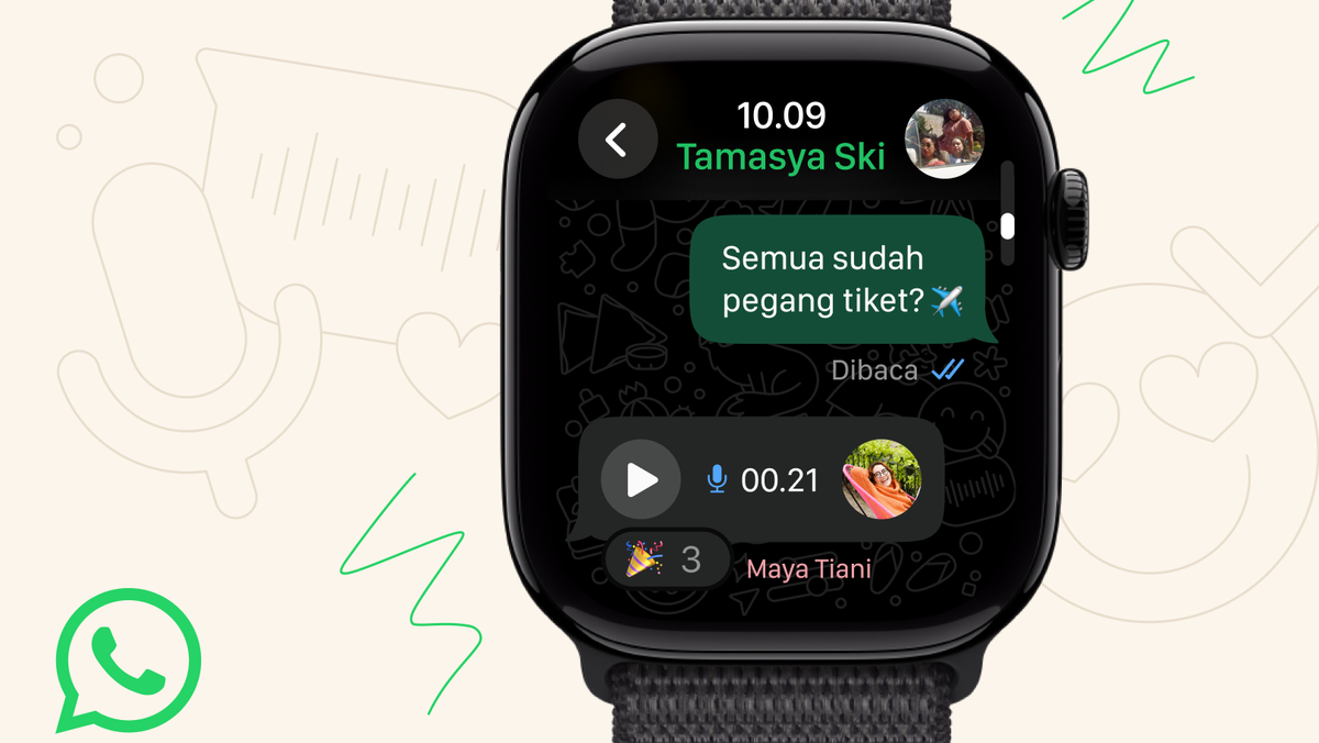 WhatsApp di Apple Watch Resmi Rilis, Bisa Kirim Pesan Suara
