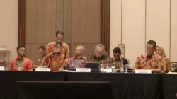 Bupati Sintang, Gregorius Herkulanus Bala, saat memaparkan Rancangan Detail Tata Ruang (RDTR) Perkotaan Kelam di hadapan pejabat Kementerian ATR/BPN di Jakarta, Kamis (27/11).