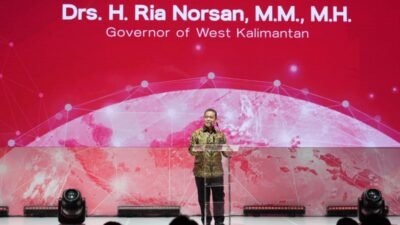 Gubernur Kalbar Ria Norsan saat menghadiri Penandatanganan Kontrak Komersial Transformasi Digital Indonesia-Jepang di Hotel Fairmont Jakarta, Rabu (12/11/2025).