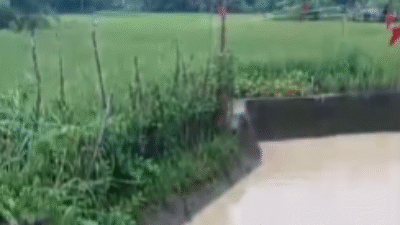 Kondisi Sungai Sarape di Desa Galar, Landak, yang mengeruh dan tercemar diduga akibat aktivitas PETI, terekam dalam video warga, Kamis (13/11/2025).