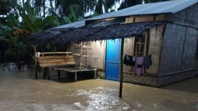 Kondisi banjir di Kabupaten Sedang Bedagai, Provinsi Sumatera Utara, yang dilanda banjir pada Kamis (27/11) pukul 05.50 WIB. Sumber foto: BPBD Kabupaten Sedang Bedagai