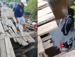 Tak Kunjung Diperbaiki, Jembatan Rusak di Meranti Sebabkan Warga Terperosok ke Sungai