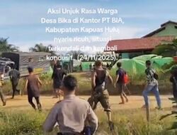Tuntut Ganti Rugi Lahan Adat 606 Hektare, Warga Desa Bika Geruduk Kantor PT BIA di Kapuas Hulu